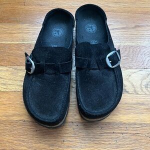 Birkenstock Black Suede Loafers